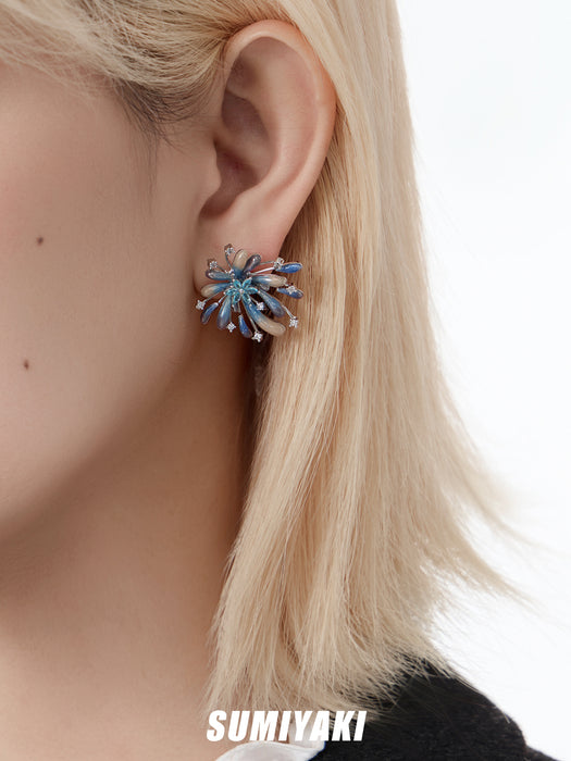 SUMIYAKI Starlight Fireworks Earrings – Handmade Firework Studs, Sparkling & Dainty Statement Jewelry