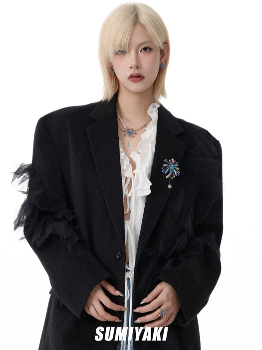 SUMIYAKI Starlight Fireworks Series – Handmade Gradient Firework Pearl Tassel Necklace, Festive & Elegant New Year Jewelry