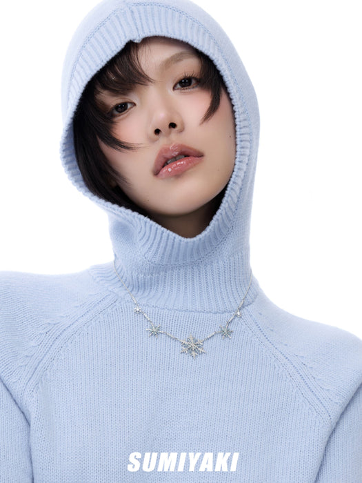 SUMIYAKI Christmas Snowfall Series Snowflake Choker Necklace – Dainty, Festive & Elegant Holiday Jewelry Gift