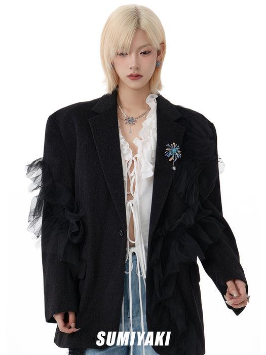 SUMIYAKI Starlight Fireworks Series – Handmade Gradient Firework Pearl Tassel Necklace, Festive & Elegant New Year Jewelry