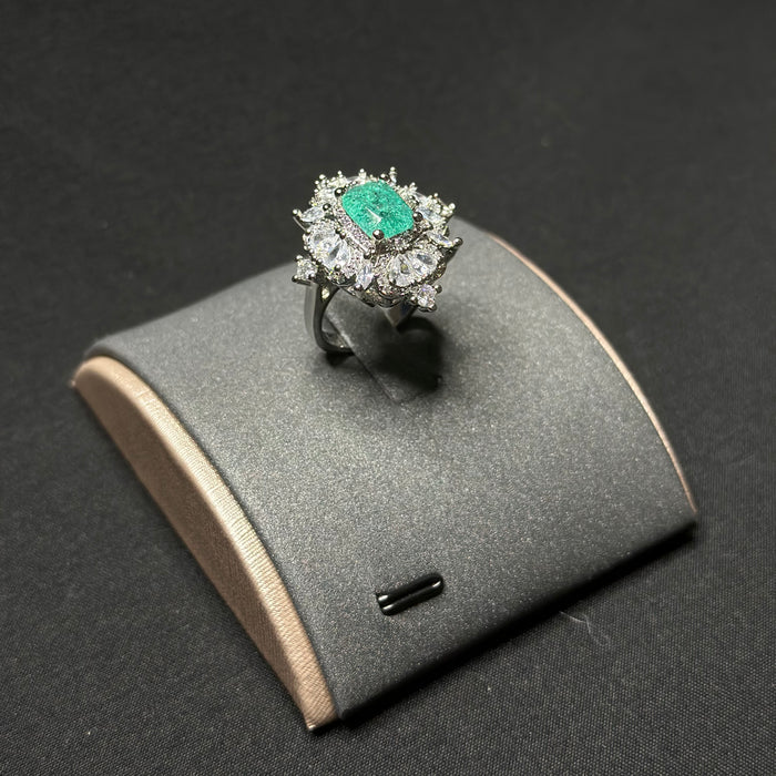 Imitation Paraiba diamond ring