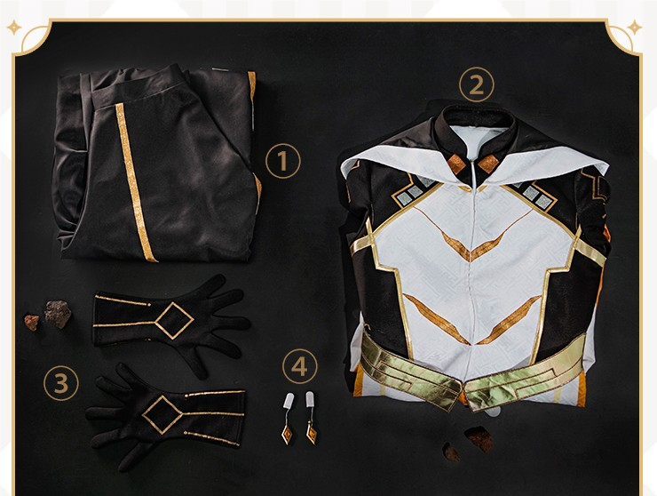 Genshin Impact Morax Zhongli Cosplay Costume