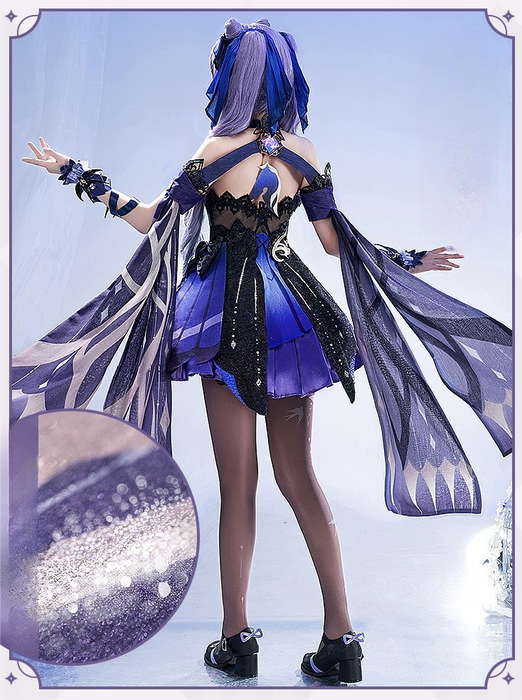 Genshin Impact KeQing Skirt Cosplay Costume/Wig