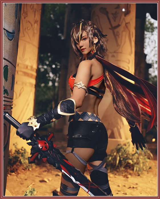 Genshin Impact Dehya Cosplay Costume/Wig