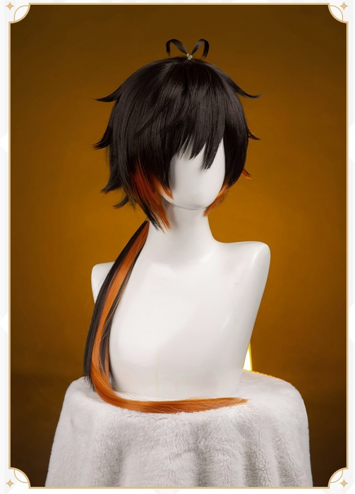 Genshin Impact Zhongli Cosplay Costume/Wig