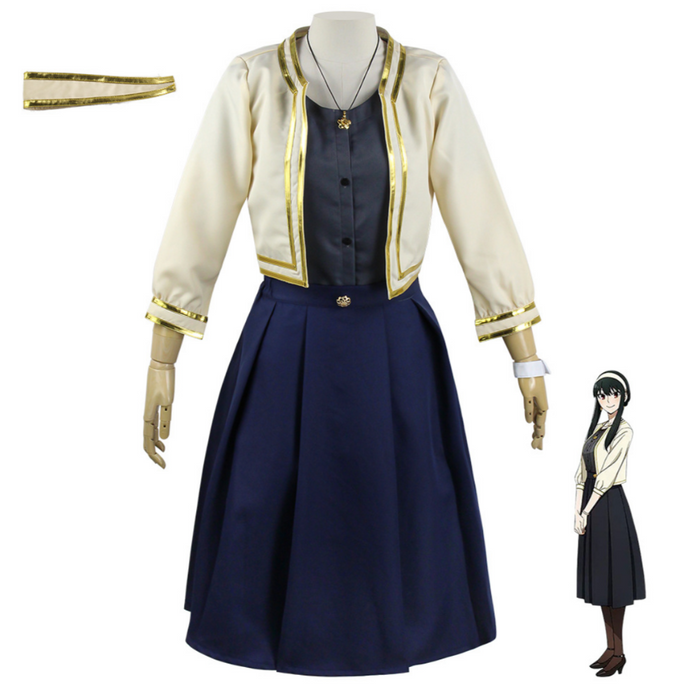 SPY×FAMILY: Yor Forger Cosplay Costume (Blue&Yellow）