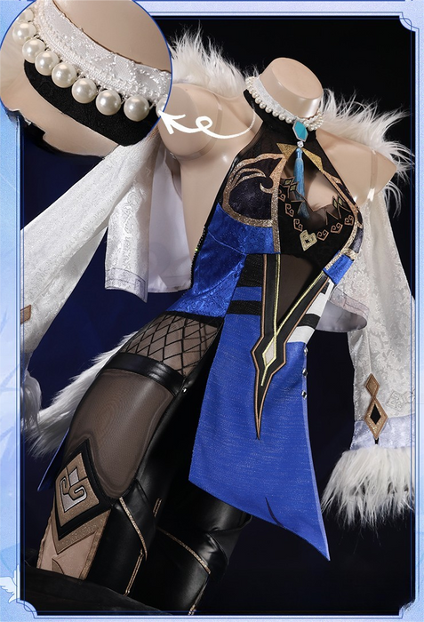 Genshin Impact Yelan Cosplay Costume/Wig