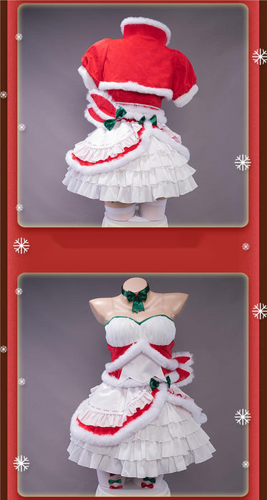 Re:Zero Starting Life in Another World Ram Rem Cosplay Costume（Chirsmas）