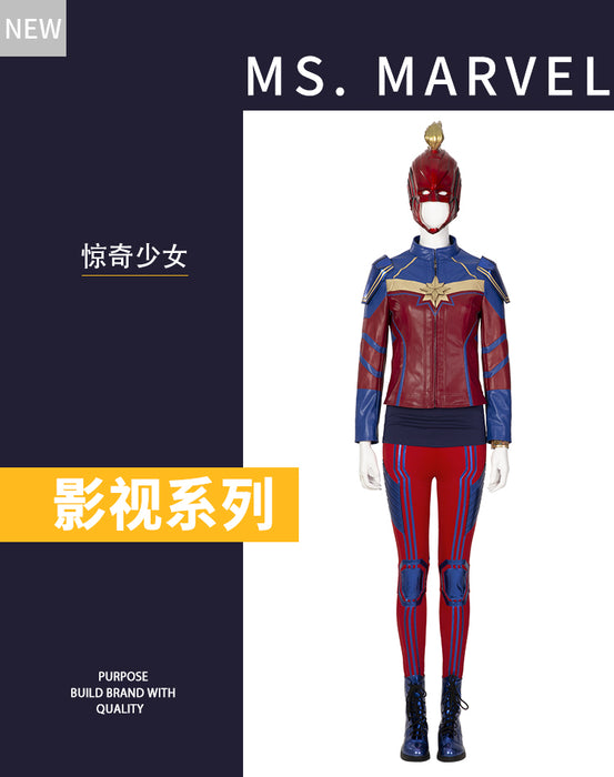 Marvel Comics Ms. Marvel Cosplay Costume/Shoes