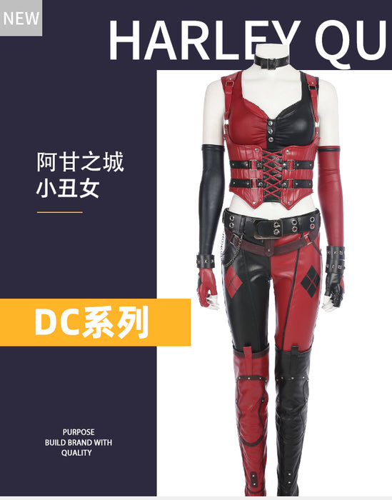 Detective Comics Arkham City Harley Quinn Cosplay Costume/Shoes