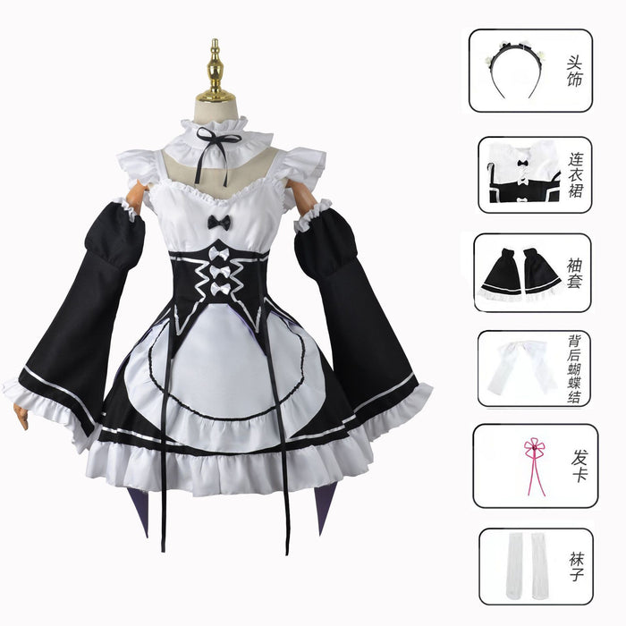 Re:Zero Starting Life in Another World Ram Rem Cosplay Costume