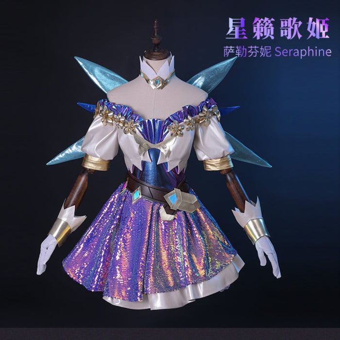 League of Legends Seraphine Cosplay Costume/Wig