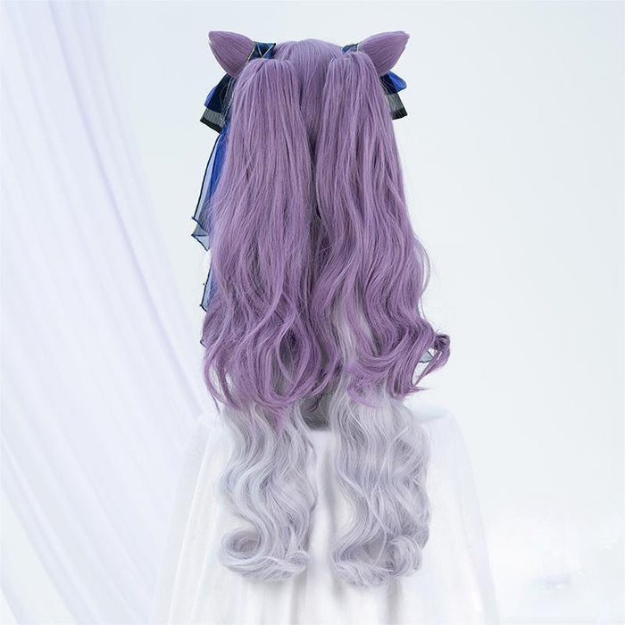 Genshin Impact KeQing Skirt Cosplay Costume/Wig