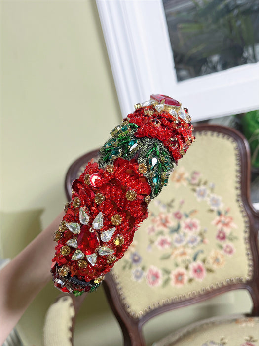 vintage gem christmas style headband