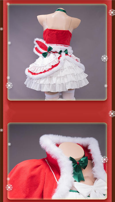 Re:Zero Starting Life in Another World Ram Rem Cosplay Costume（Chirsmas）