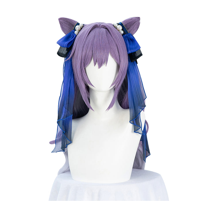 Genshin Impact KeQing Skirt Cosplay Costume/Wig