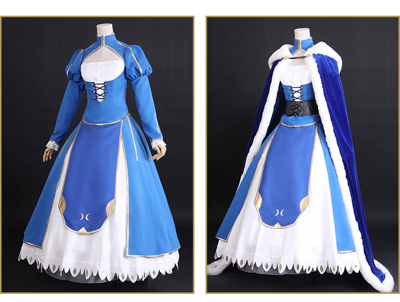 Fate/FGO Saber Altria Pendragon Cosplay Costume/Wig