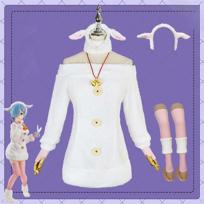 Re:Zero Starting Life in Another World Ram Rem Cosplay Costume（sheep）