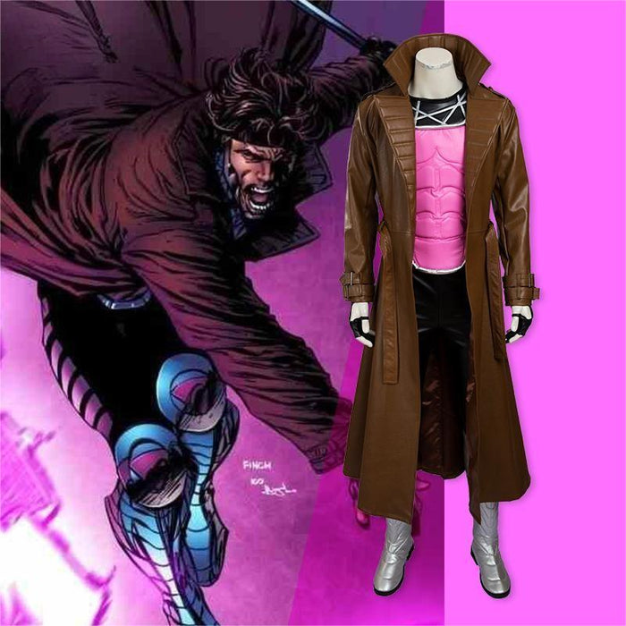 Marvel Comics X-MAN Gambit Cosplay Costume/Shoes