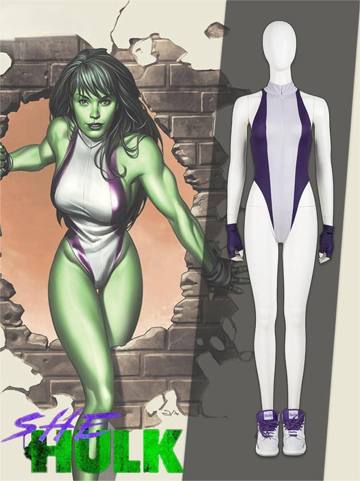 Marvel Comics She-Hulk Cosplay Costume/Shoes