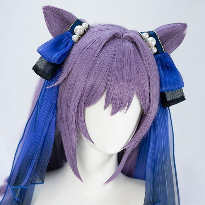 Genshin Impact KeQing Skirt Cosplay Costume/Wig