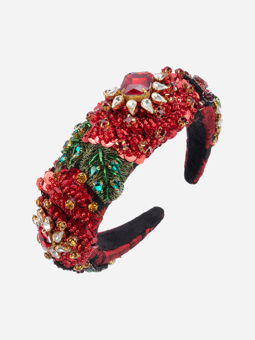 vintage gem christmas style headband