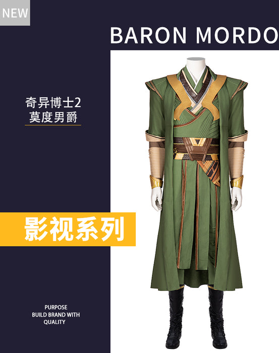 Marvel Comics Baron Mordo Cosplay Costume/Shoes