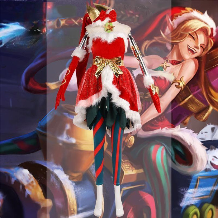 League of Legends JINX Cosplay Costume（Chrismas）