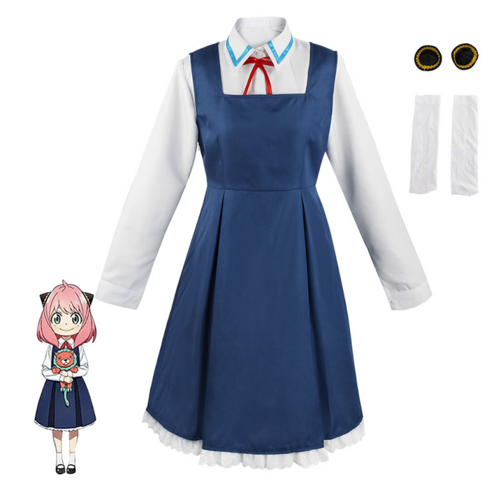 SPY×FAMILY:  Anya Forger Cosplay Costume （Blue）