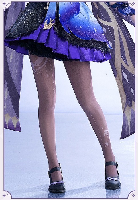 Genshin Impact KeQing Skirt Cosplay Costume/Wig