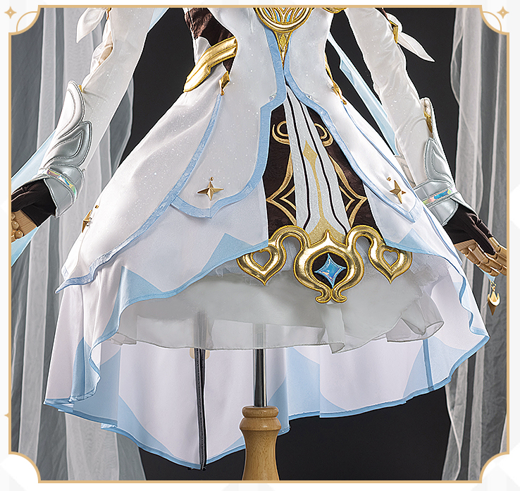 Genshin Impact traveler Lumine Cosplay Costume/Wig