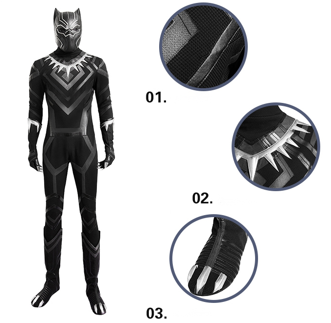 Marvel Comics Black Panther (deluxe edition) Cosplay Costume/Shoes