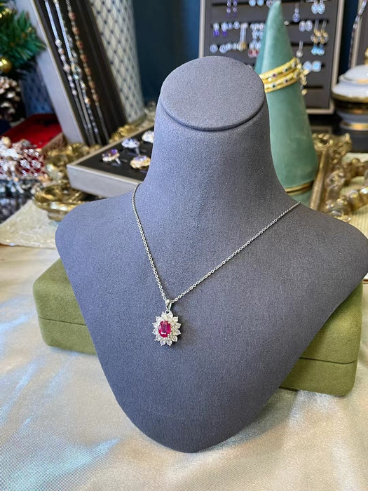 Natural pink Topaz necklace