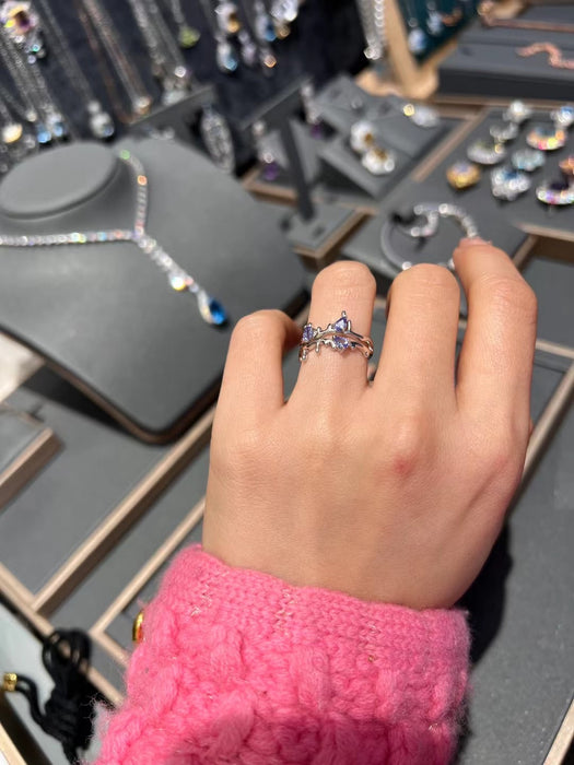 Natural light blue Tanzanite ring series