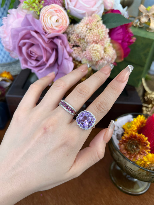 Natural amethyst ring