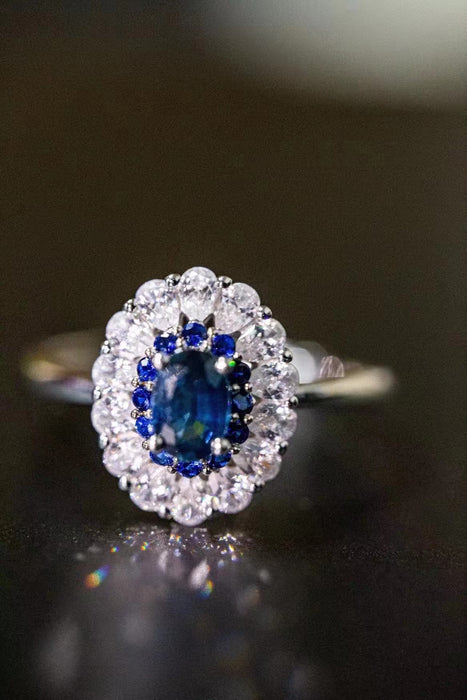 Natural sapphire ring