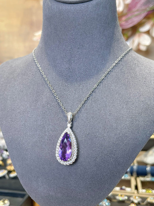 Natural amethyst necklace